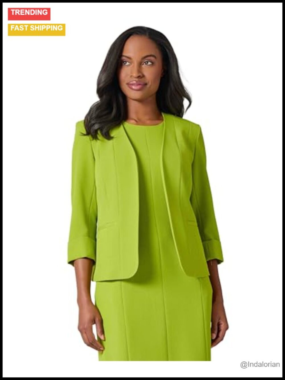 Kasper Women's Crepe Multi Seam Cuff Sleeve Cardigan